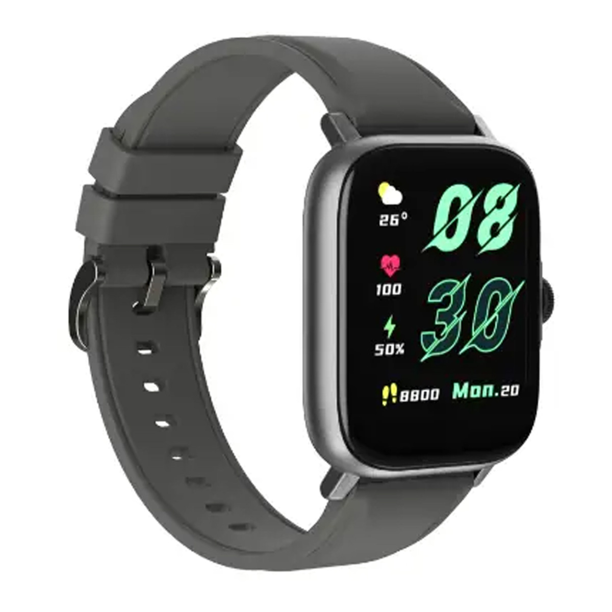 Aukey SmartWatch Fitness Tracker with 10Sport Modes Tracking & Customise WatchFaces with Phone Calls Grey(SW-1P-GR)