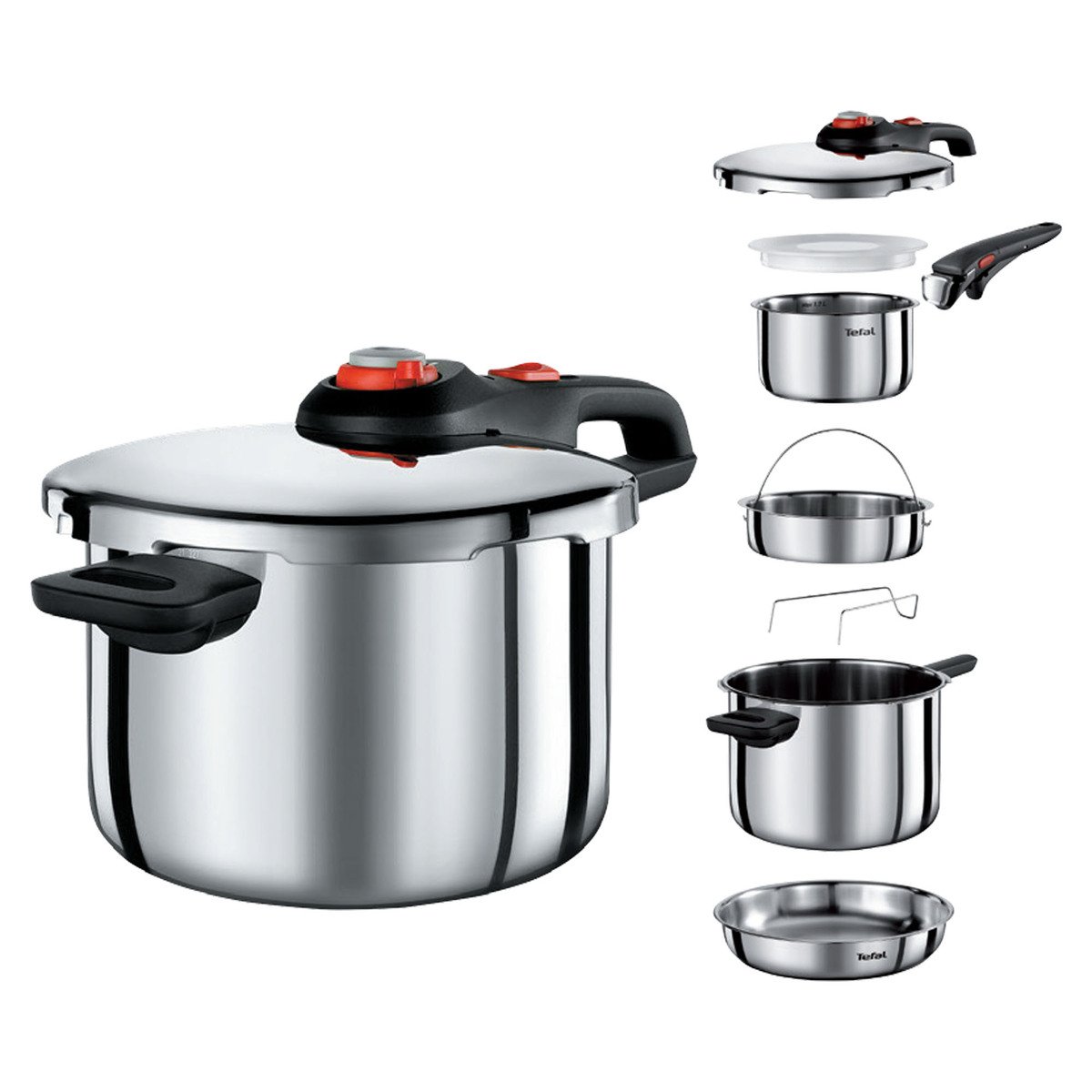 Tefal Ingenio Emotion Stainelss Steel Pressure Cooker Set, 6 L, P2530757  Online at Best Price, Pressure Cookers