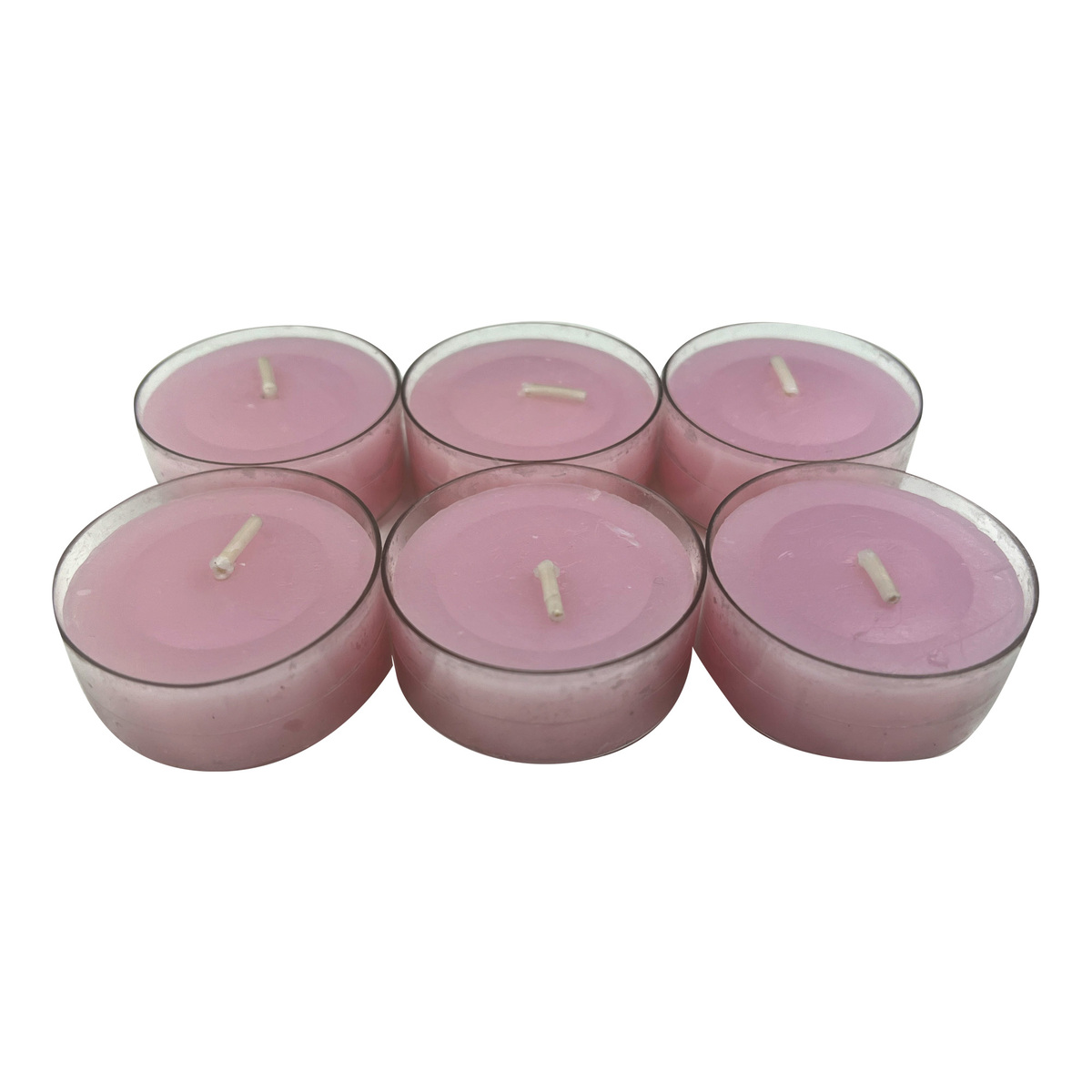 Maple Leaf Scented Tealight Candle Set 6pcs Pink Rose