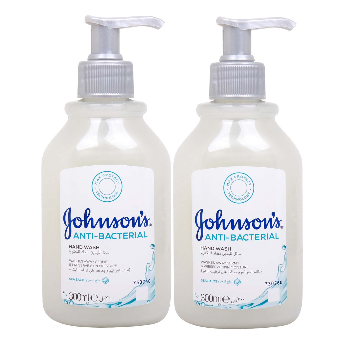 Johnson's Anti Bacterial Handwash, Assorted, 2 x 300 ml