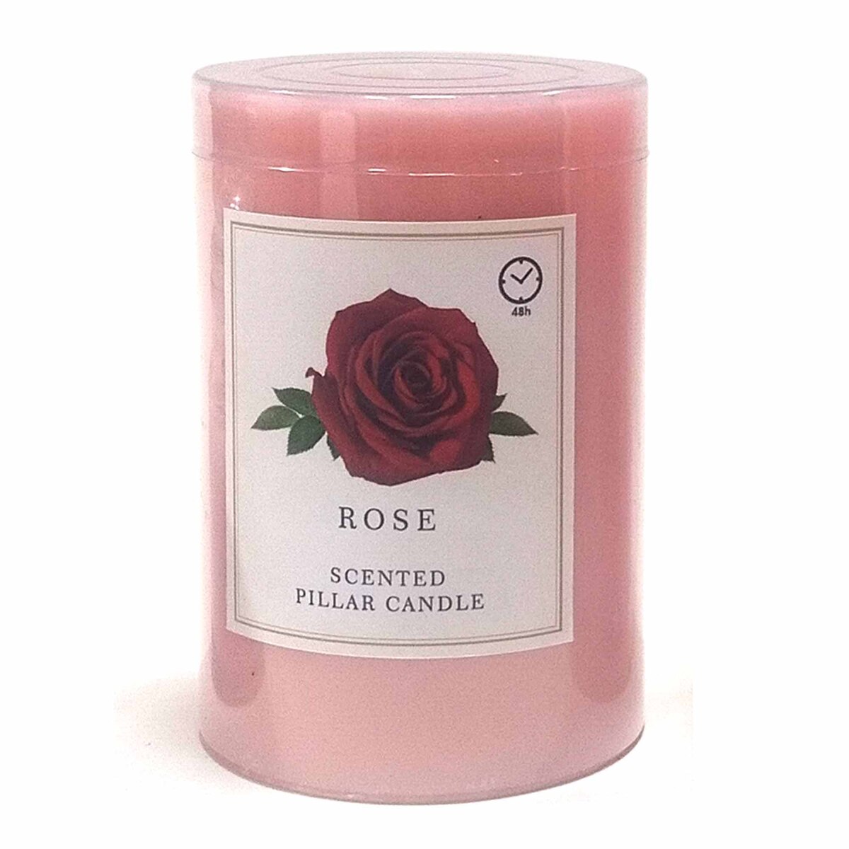 Maple Leaf Scented Pillar Candle 7.5x10cm Pink Rose