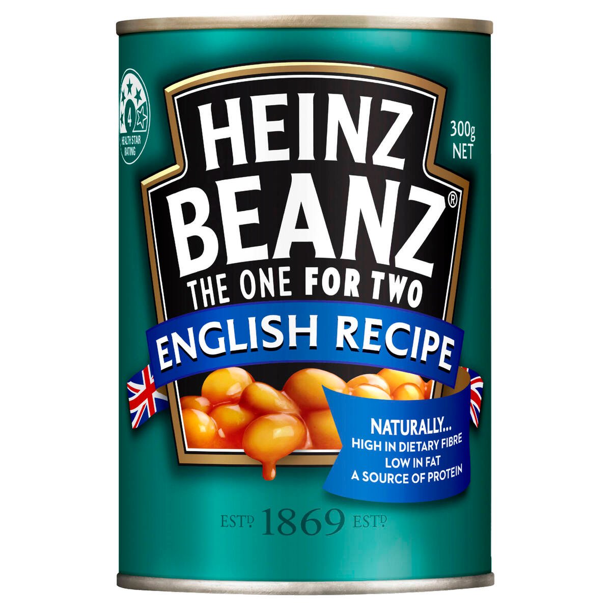 Buy Heinz Beanz English Recipe 300 g Online at Best Price | Canned Baked Beans | Lulu KSA in Kuwait