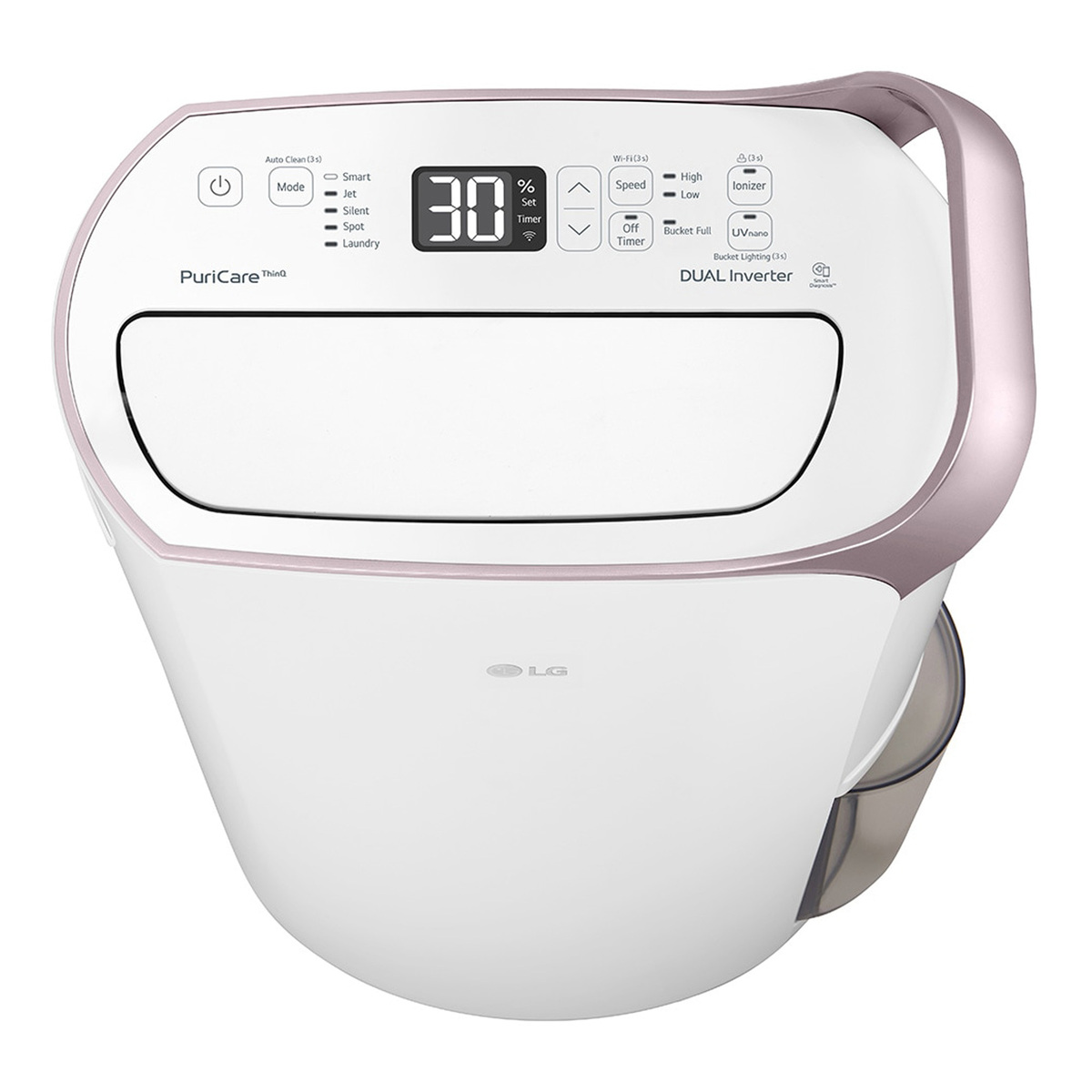 LG Inverter Smart Dehumidifier with Ionizer, 19 L, Rose Gold, MD19GQGE0