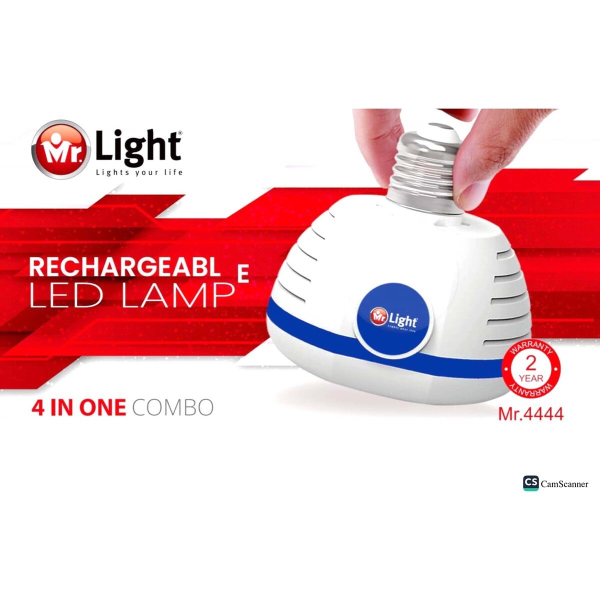 Mr Light Rechargeable LED Bulb 4Pcs MR4444