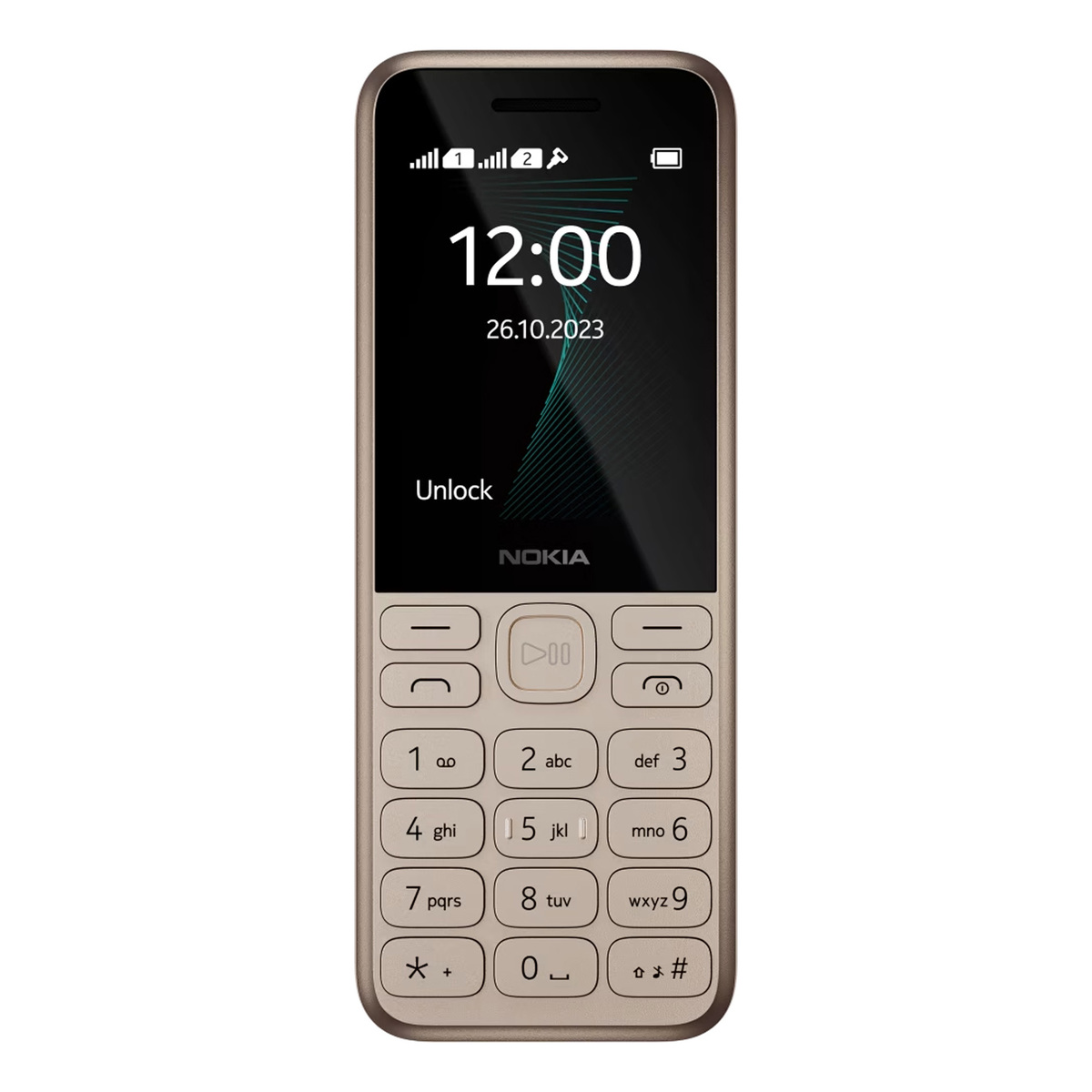 Nokia 130 M Dual SIM Feature Phone, Light Gold, TA-1576