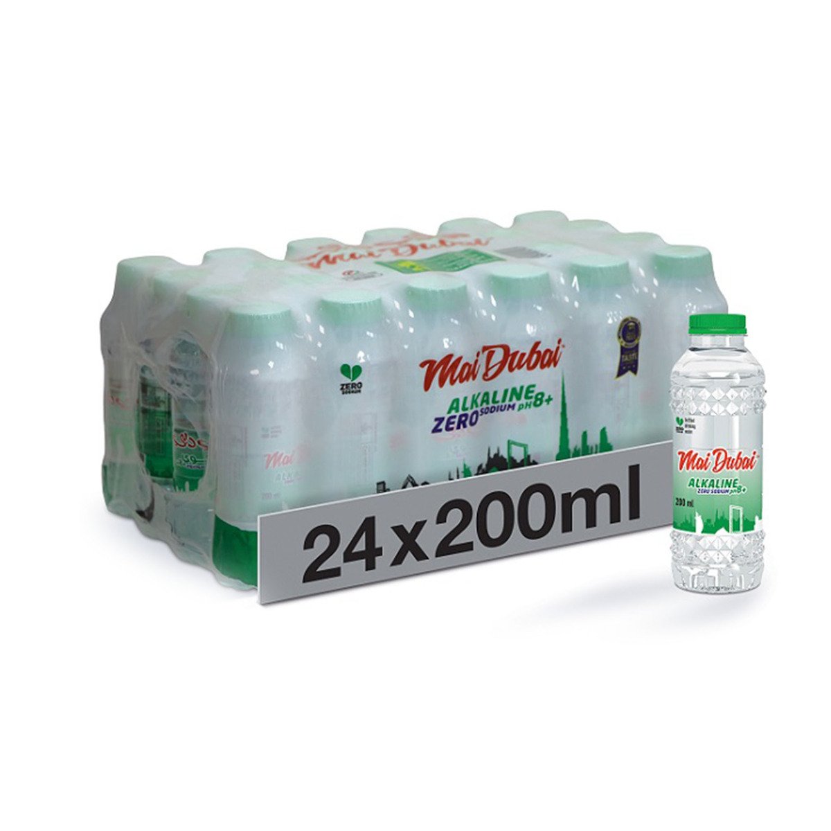 Mai Dubai Alkaline Zero Sodium Bottled Drinking Water 24 x 200 ml
