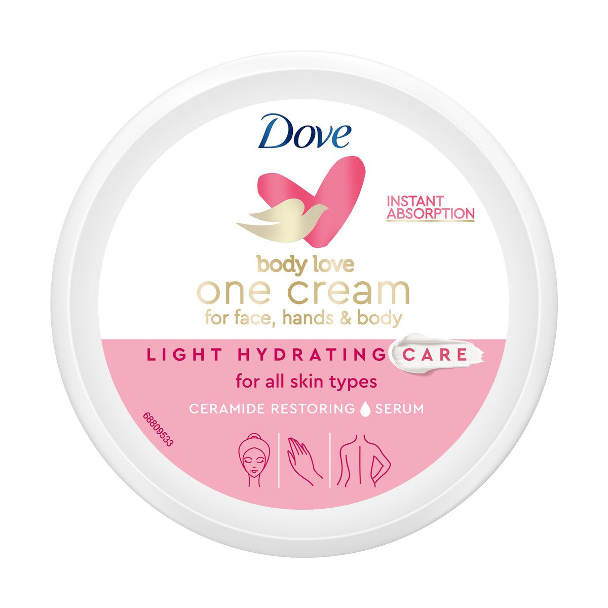 Dove Body Love Light Hydrating Care One Cream, 250 ml