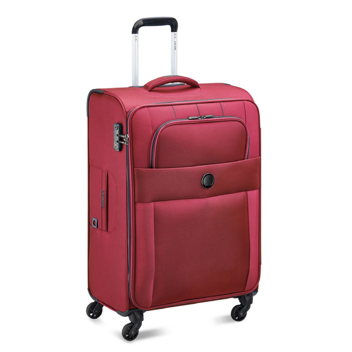 ديلسي كوزكو حقيبة سفر مرنة، 4 عجلات، 78 سم، أحمر