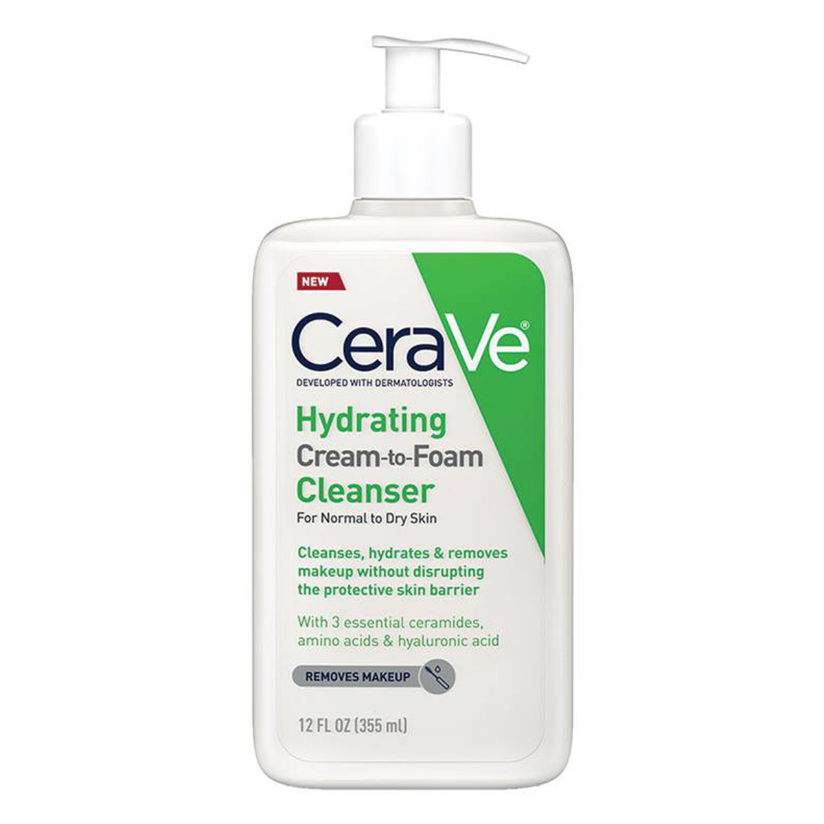 CeraVe Hydrating Cream to Foam Cleanser for Normal to Dry Skin 355 ml