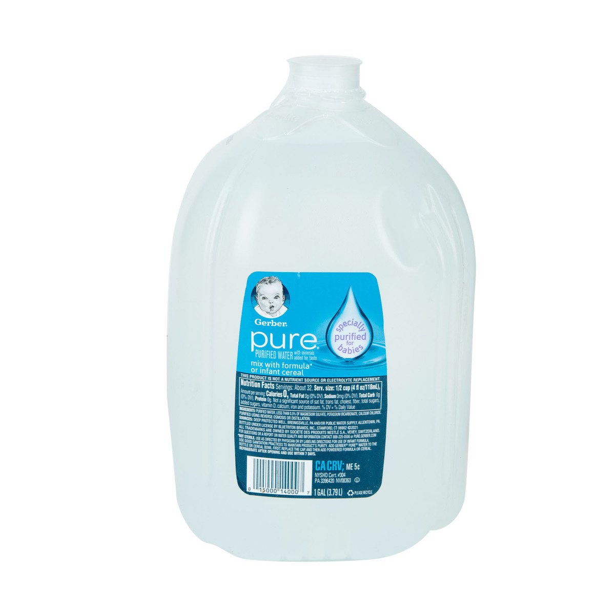 Gerber Pure Purified Water With Minerals 3.79 Litres