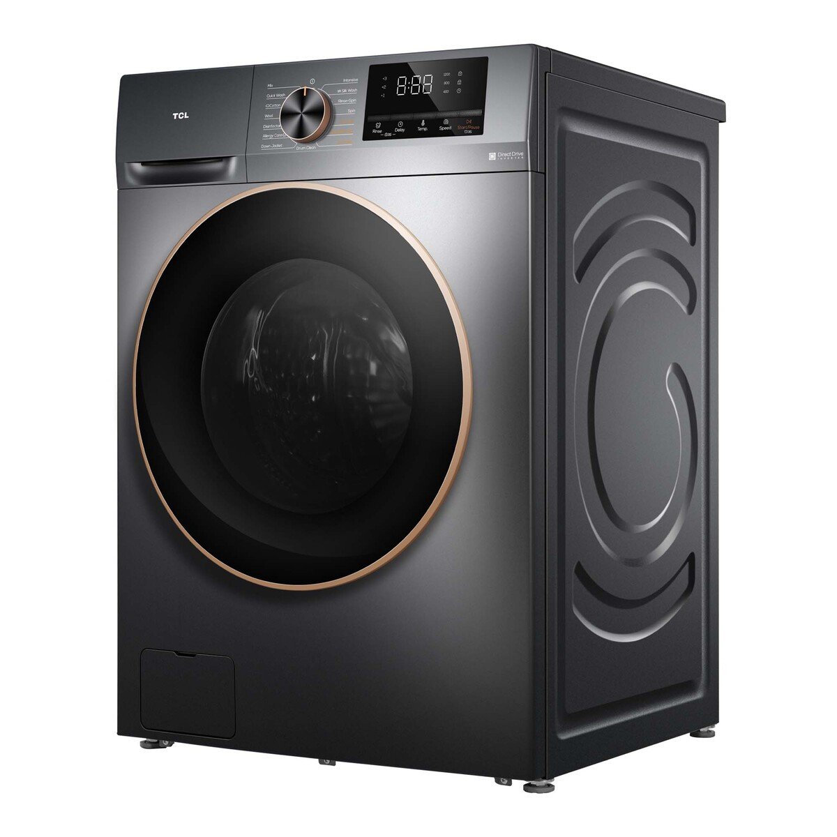 TCL Fully Automatic Front Loading Washing Machine, 10 Kg Washer & 6 Kg Dryer, 1200 RPM, Star Grey, C210WDG