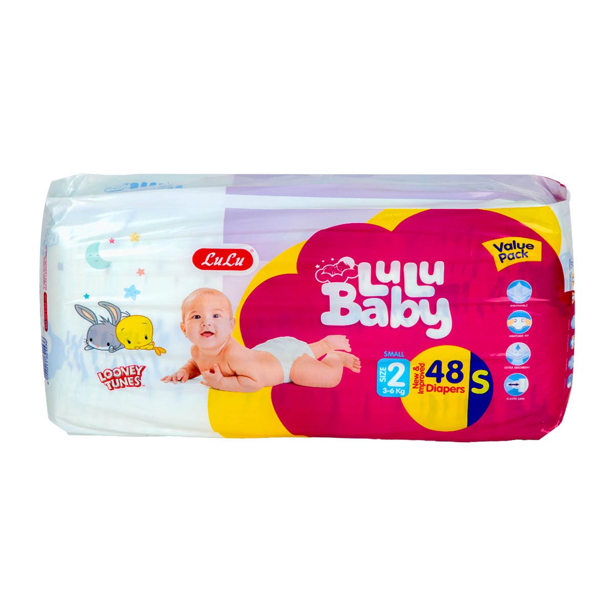 LuLu Baby Diapers Size 2 Small 3-6kg 48 pcs