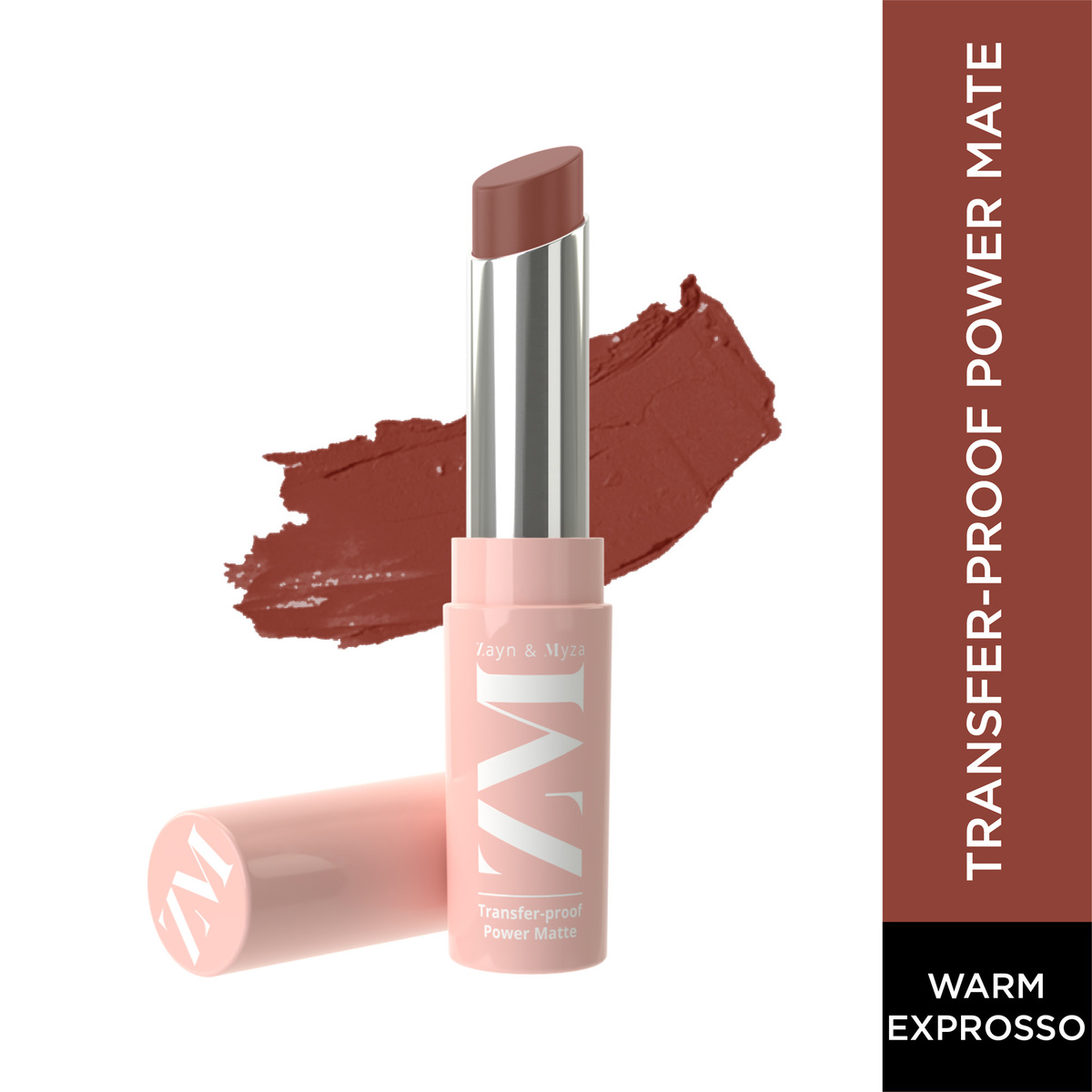 Zayn & Myza Transfer-Proof Power Matte Lipstick, Warm Espresso, 3.2 g