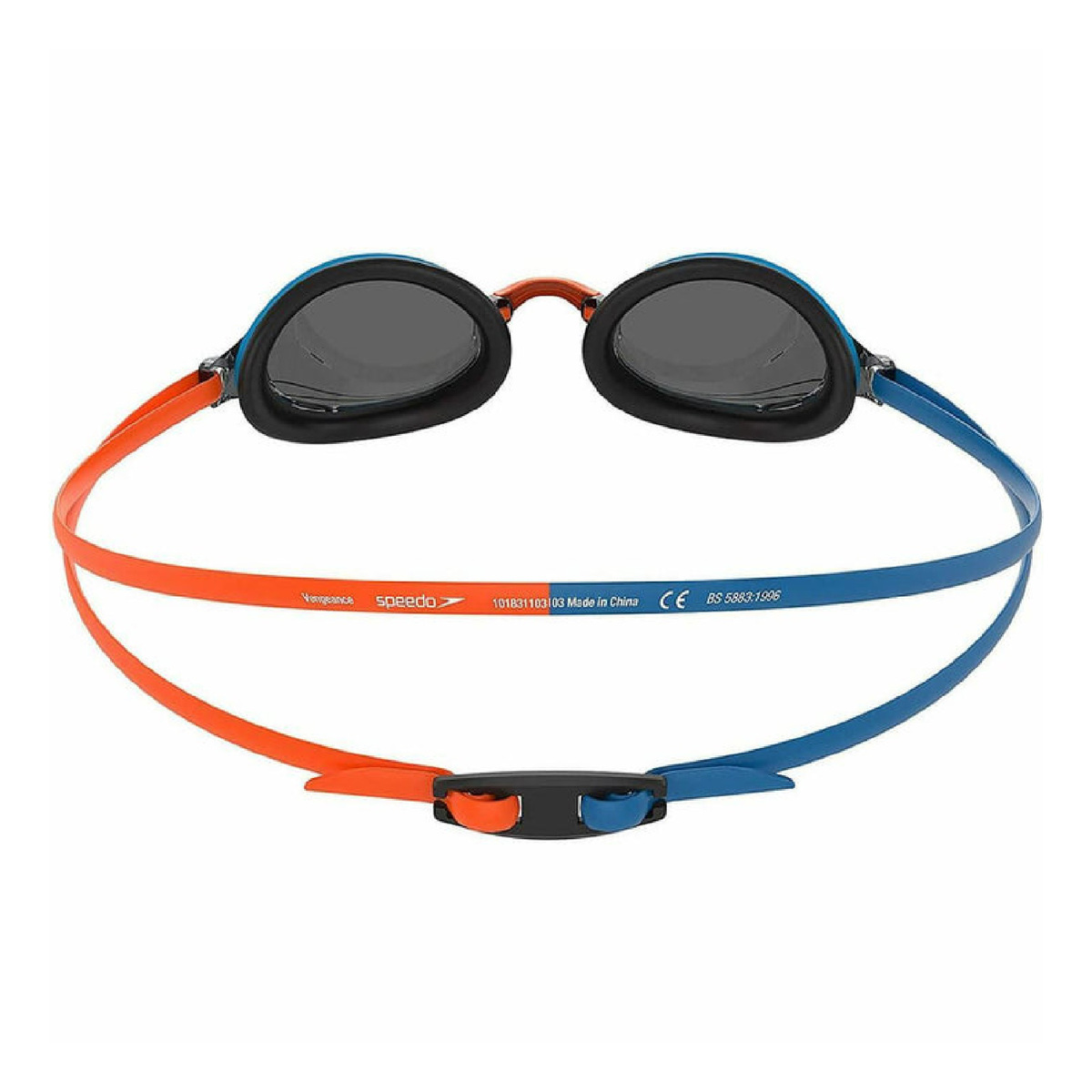 Speedo Adult Vengance Swimming Goggles, Orange/Blue, 8-11322G792