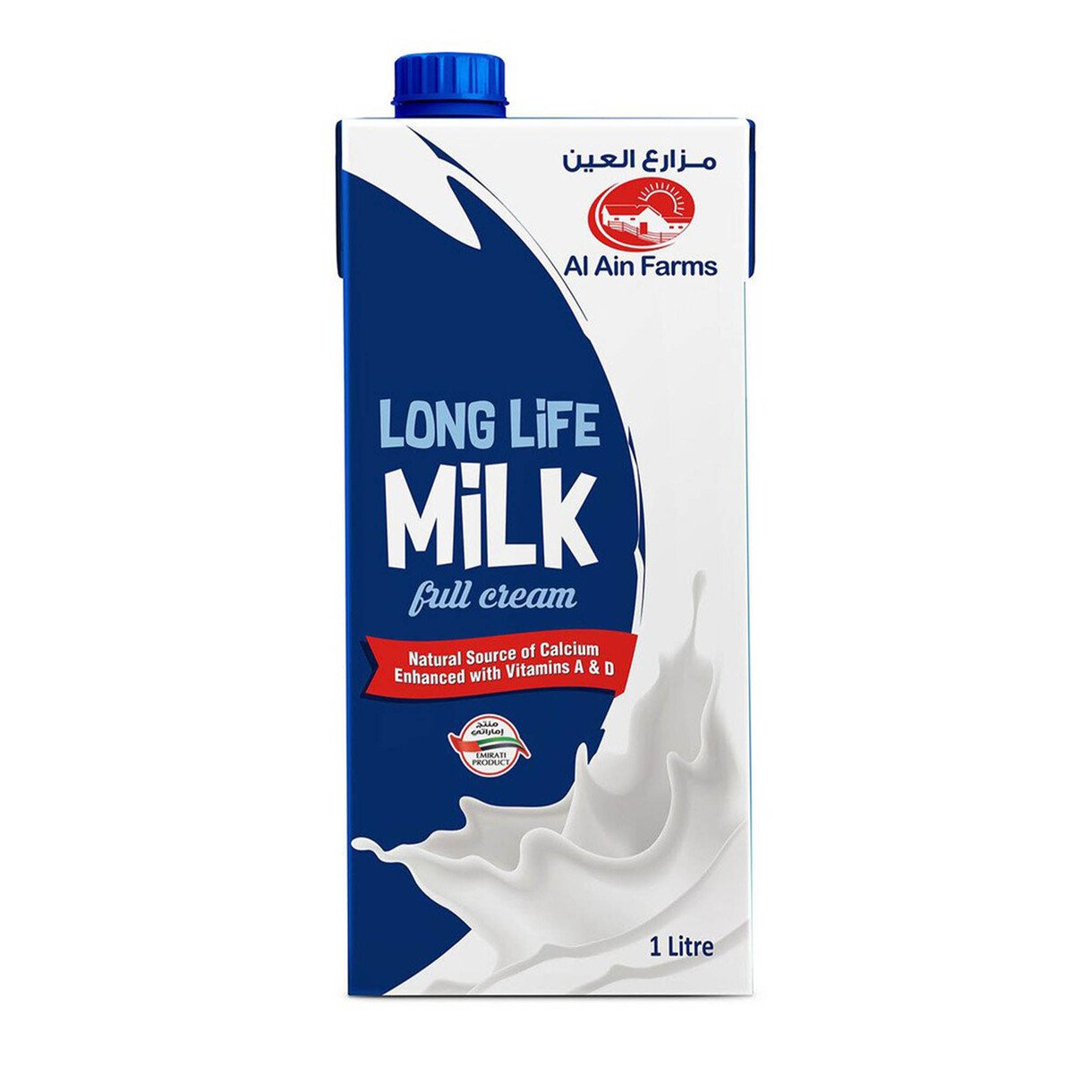 اشتري قم بشراء العين حليب طويل الأجل كامل الدسم ، 1 لتر Online at Best Price من الموقع - من لولو هايبر ماركت UHT Milk في الامارات
