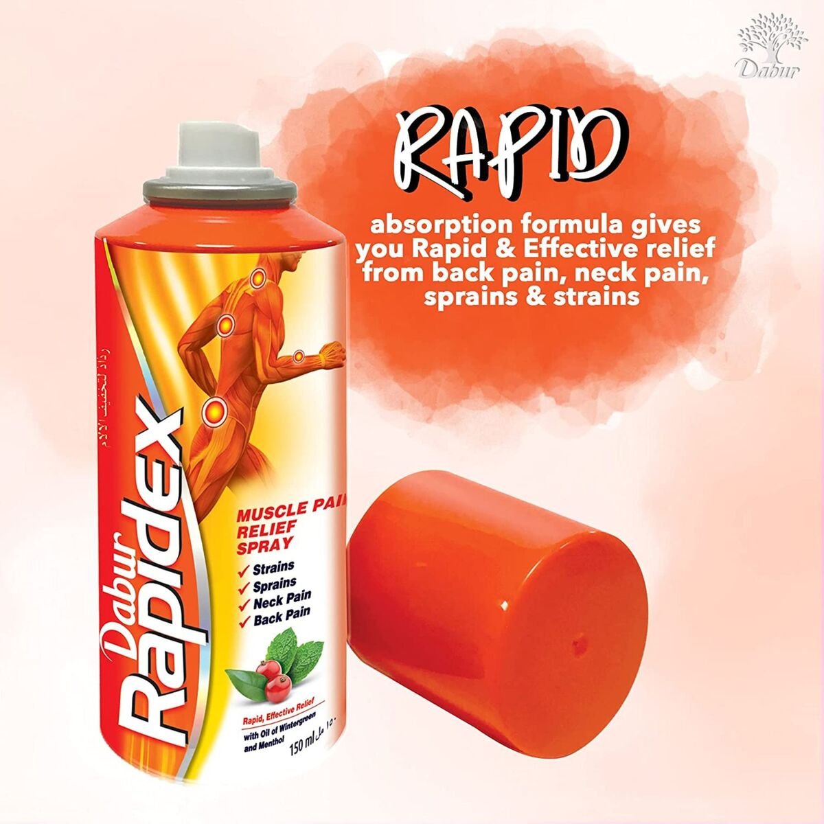 Dabur Rapidex Herbal Muscle Pain Relief Spray 150 ml