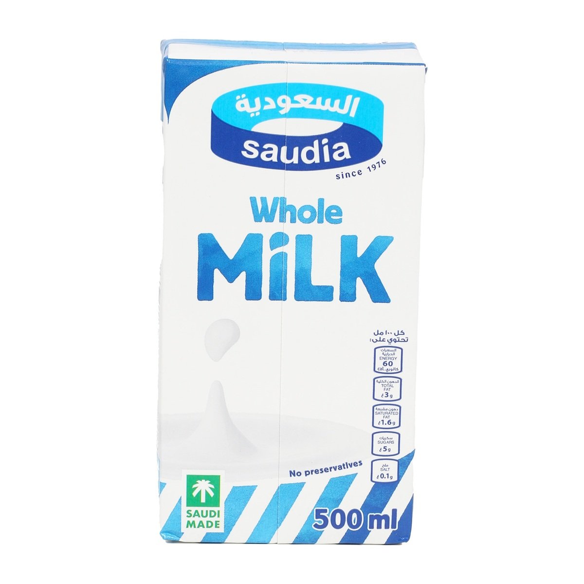 Saudia UHT Whole Milk 500 ml