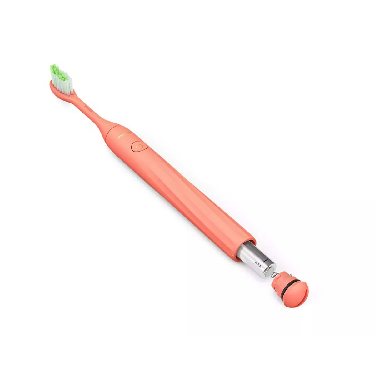 Philips One by Sonicare Battery Toothbrush Miami Coral HY1100/01 + 2 Philips One by Sonicare Brush head Miami Coral BH1022/01