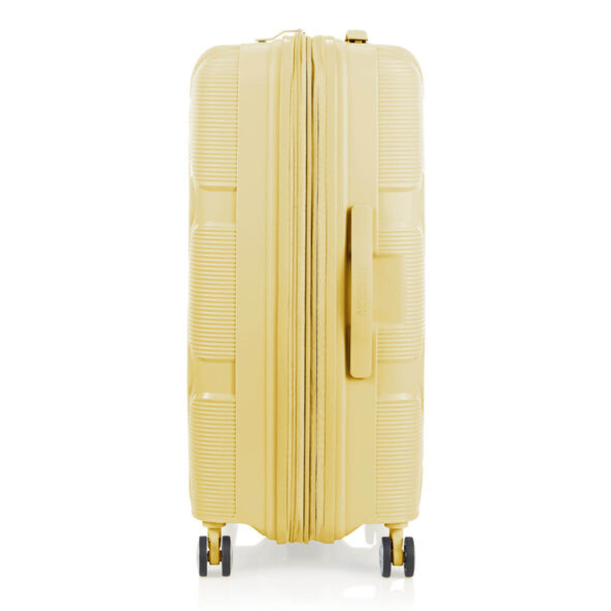 امريكان توريستر حقيبة سفر بعجلات صلبة إنستاجون سبينر مع موسع وقفل TSA، 55 سم، أصفر فاتح