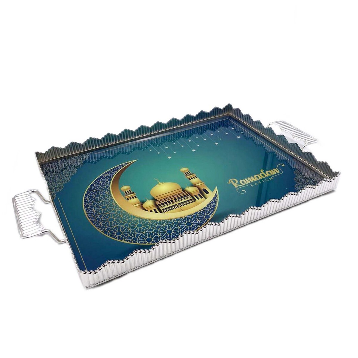 Helvacioglu Printed Serving Tray with Handles, 26 x 35 cm, Green, TK0281S  Online at Best Price, Arabic Ranges