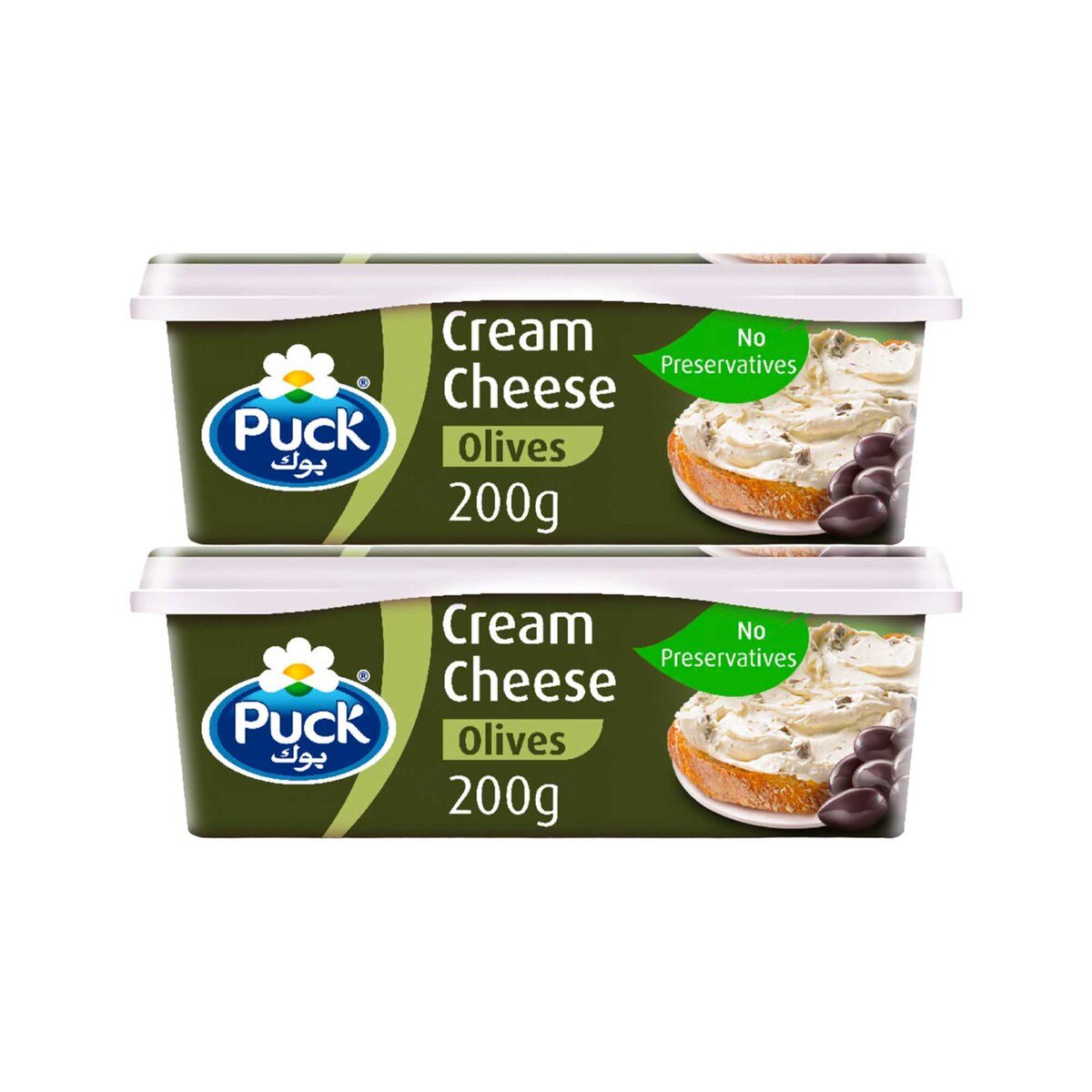 Puck Cream Cheese Olives Spread Value Pack 2 x 200 g