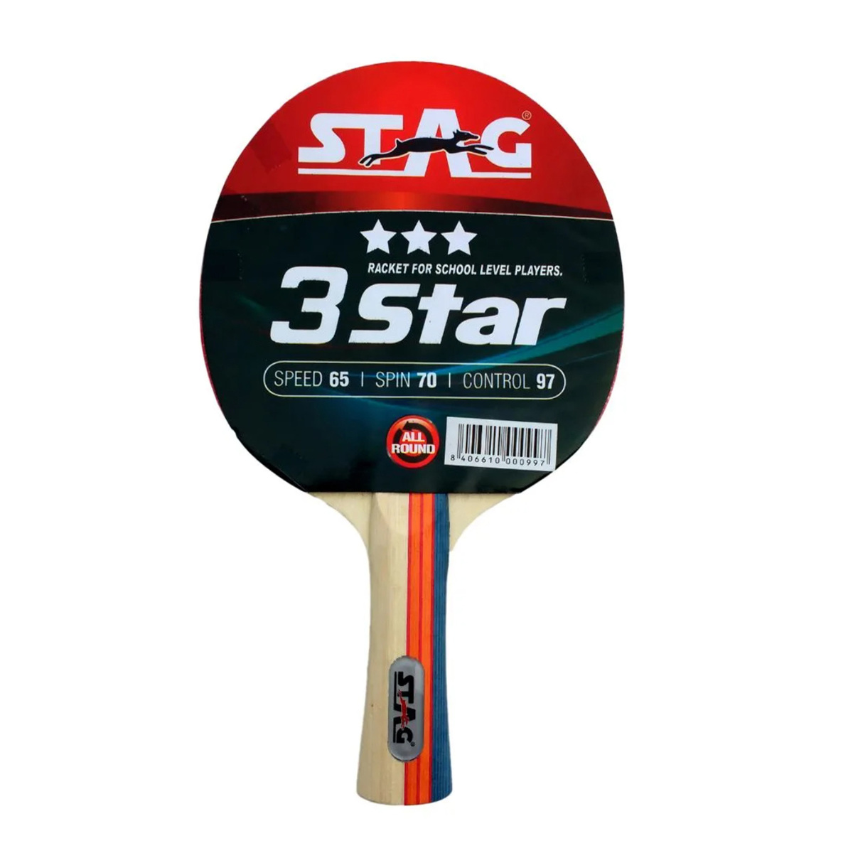 Stag 3 Star Table Tennis Racket, TTRA-490