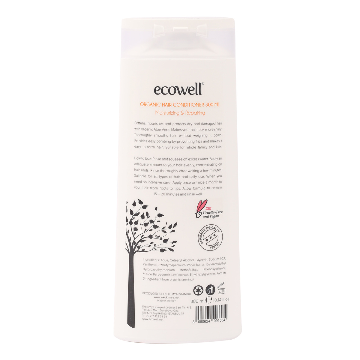 Ecowell Organic Moisturizing & Repairing Hair Conditioner 300 ml