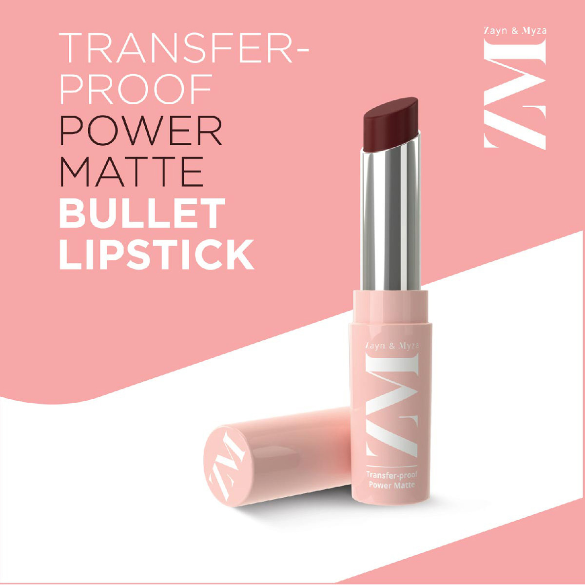 Zayn & Myza Transfer-Proof Power Intense Creamy Matte Color Bullet Lipstick, 3.2 g, Selfie Red