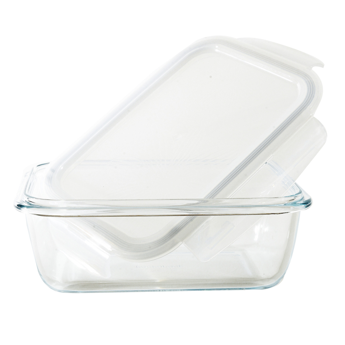 Lock & Lock Rectangular Glass Container with Lid, 730 ml, Clear, LLG430
