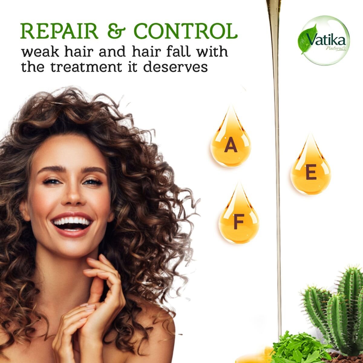 Vatika Naturals Hair Fall Control Oil Replacement For Weak Hair, Prone to Hair Fall 200 ml