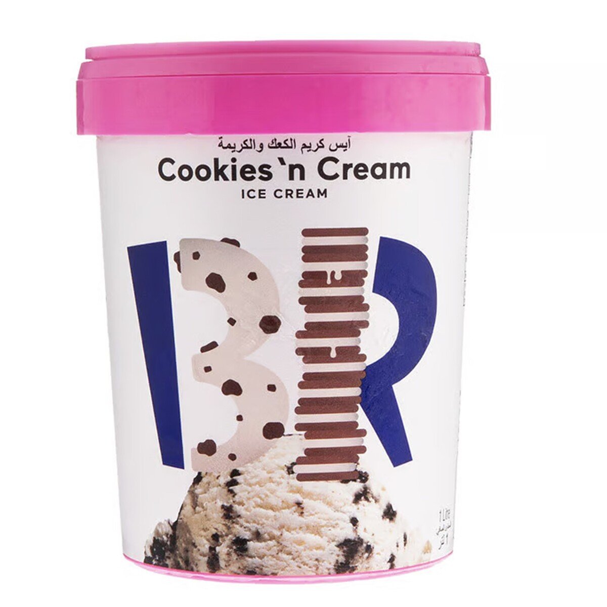 Buy Baskin Robbins Cookies N Cream Ice Cream 1 Litre Online at Best Price | Ice Cream Take Home | Lulu UAE in Saudi Arabia