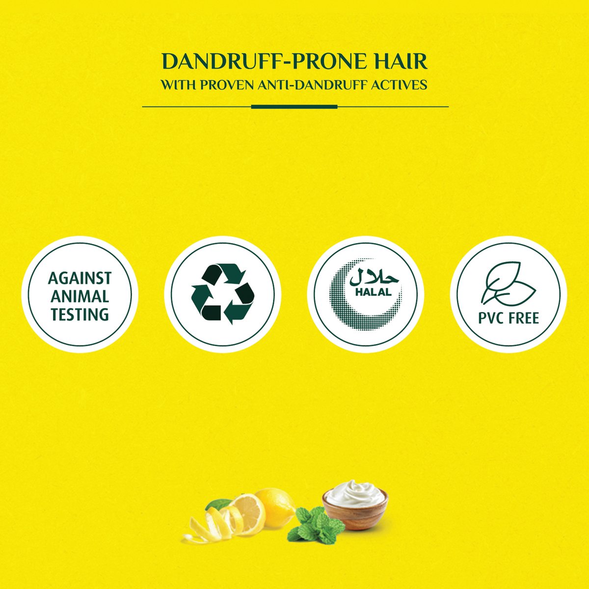 Vatika Naturals Dandruff Guard Shampoo Lemon & Yoghurt Removes Dandruff From First Wash, 400 ml