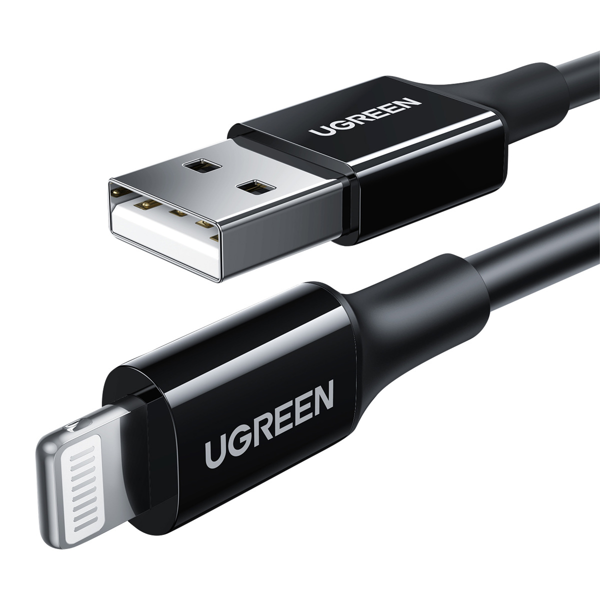 Ugreen USB-A to Lightning Cable, 2 m, Black, 80823
