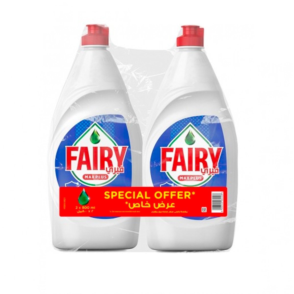 Fairy Max Plus Dishwashing Liquid Antibacterial 2 x 800 ml