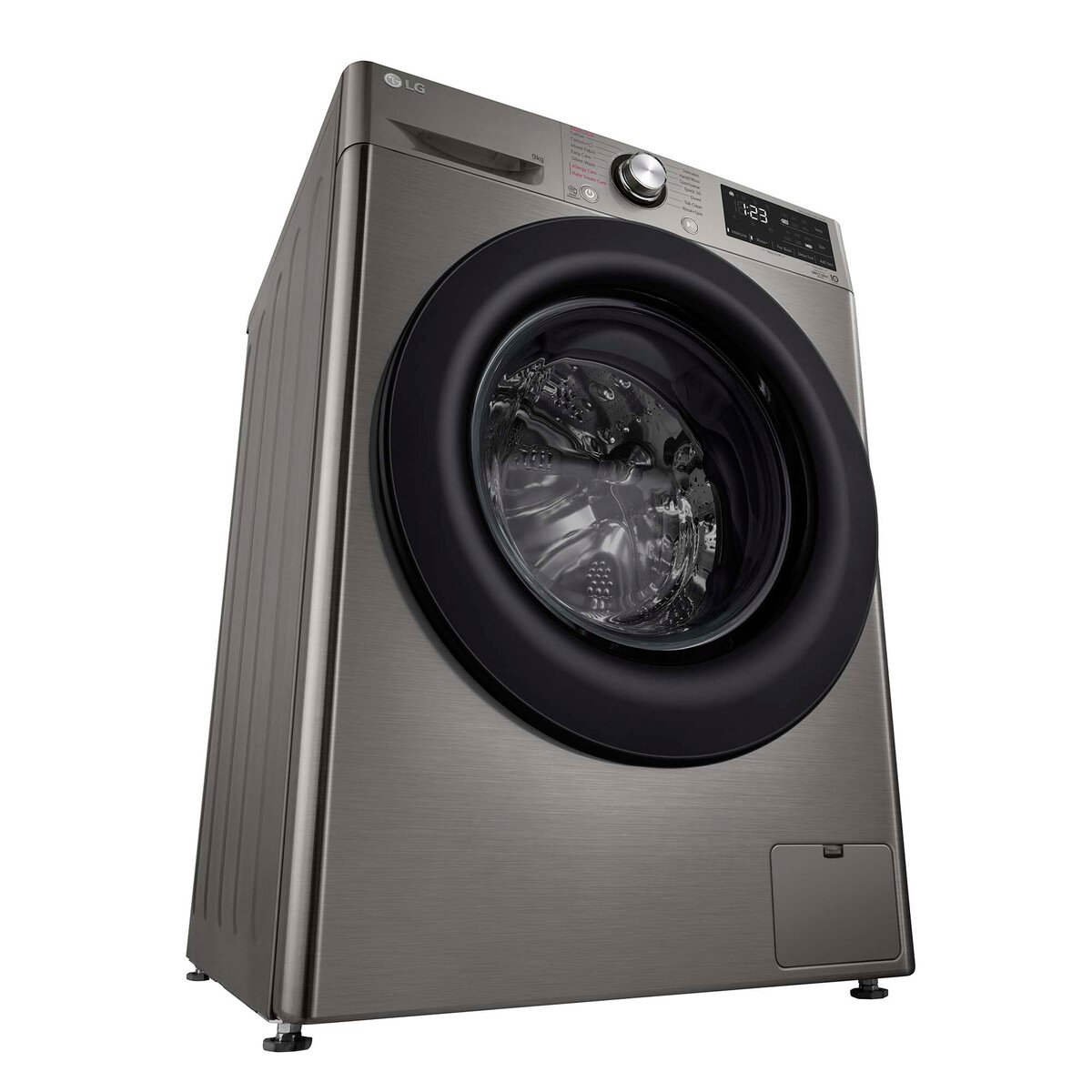 LG  Washing Machine Front Load  9KG, 1400 RPM, Platinum Silver, F4R3VYL6P