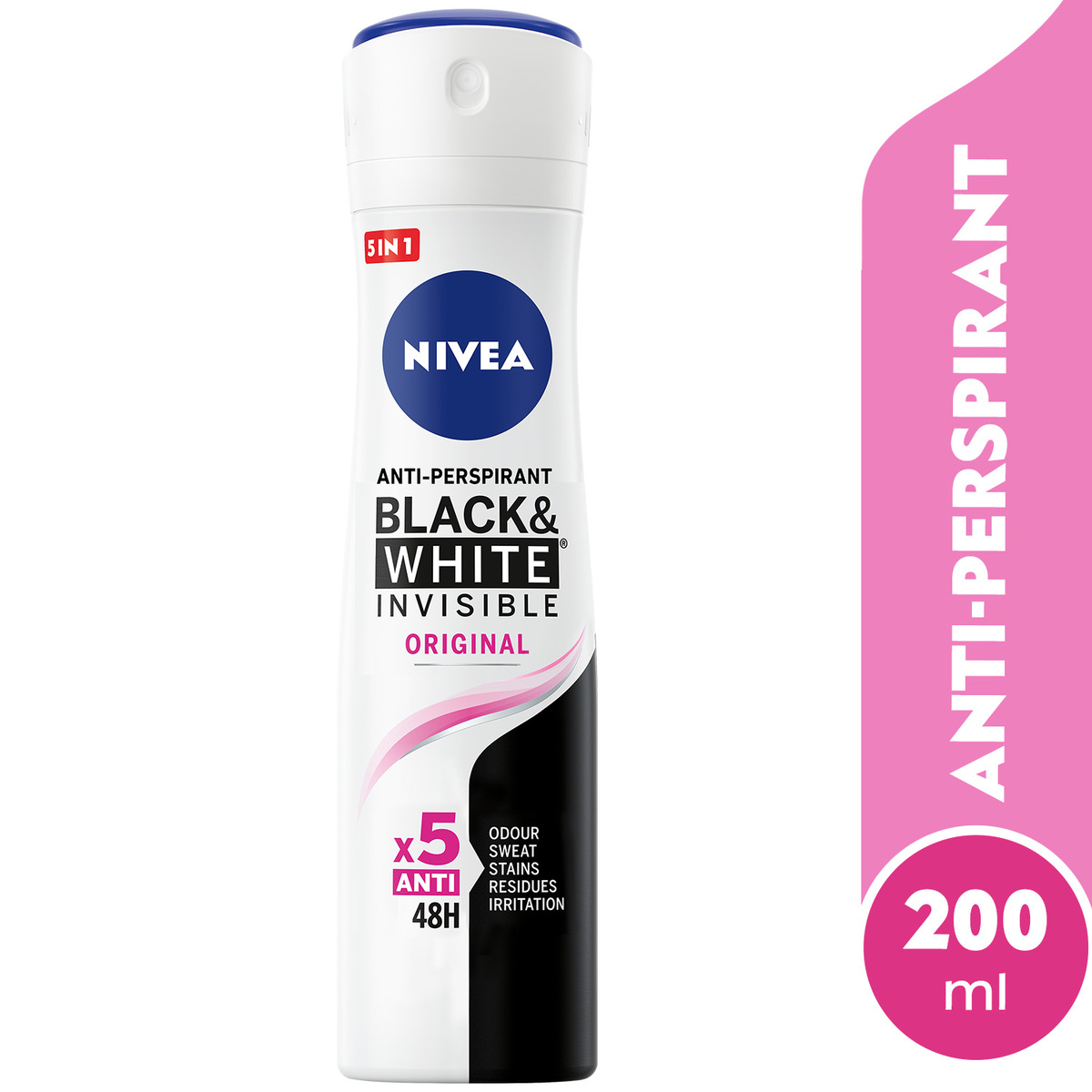 Buy Nivea Deodorant Spray Invisible For Black & White 200 ml Online at Best Price | Female & Unisex Deo | Lulu Kuwait in Kuwait