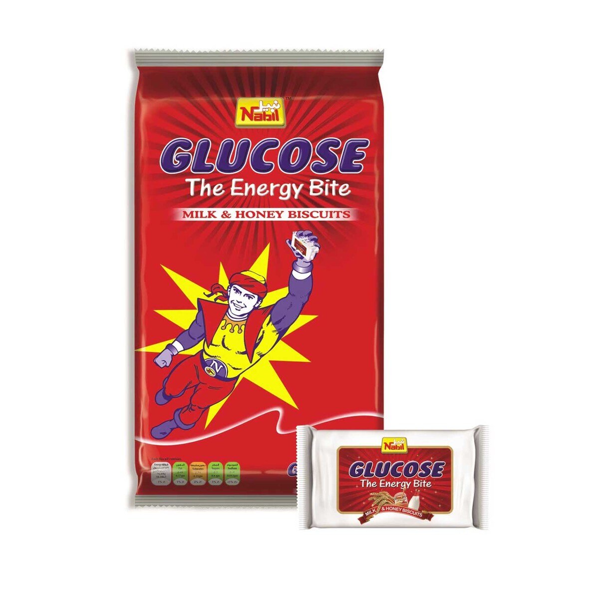 Nabil Glucose The Energy Bite Milk & Honey Biscuit Value Pack 40 x 40 g