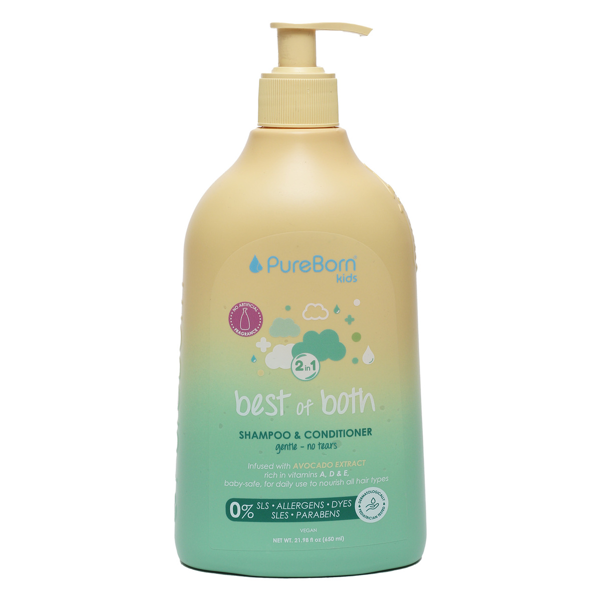 Pure Born Best of Both Shampoo & Conditioner Avocado 650 ml