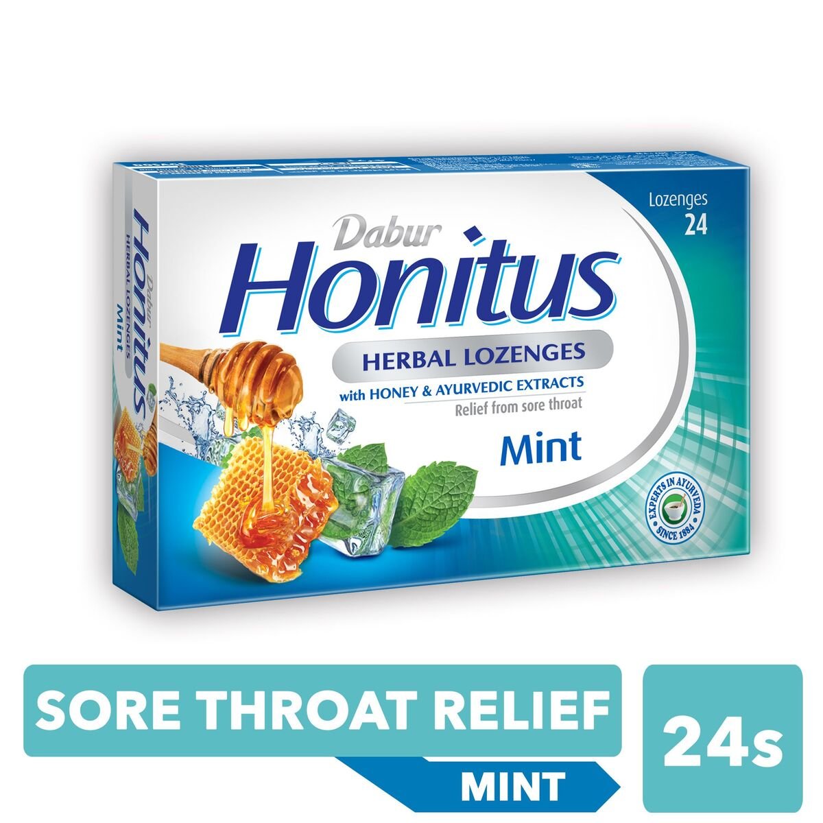 Buy Dabur Honitus Herbal Lozenges with Mint Flavor 24 pcs Online at Best Price | Cough / Throat Drops | Lulu UAE in UAE