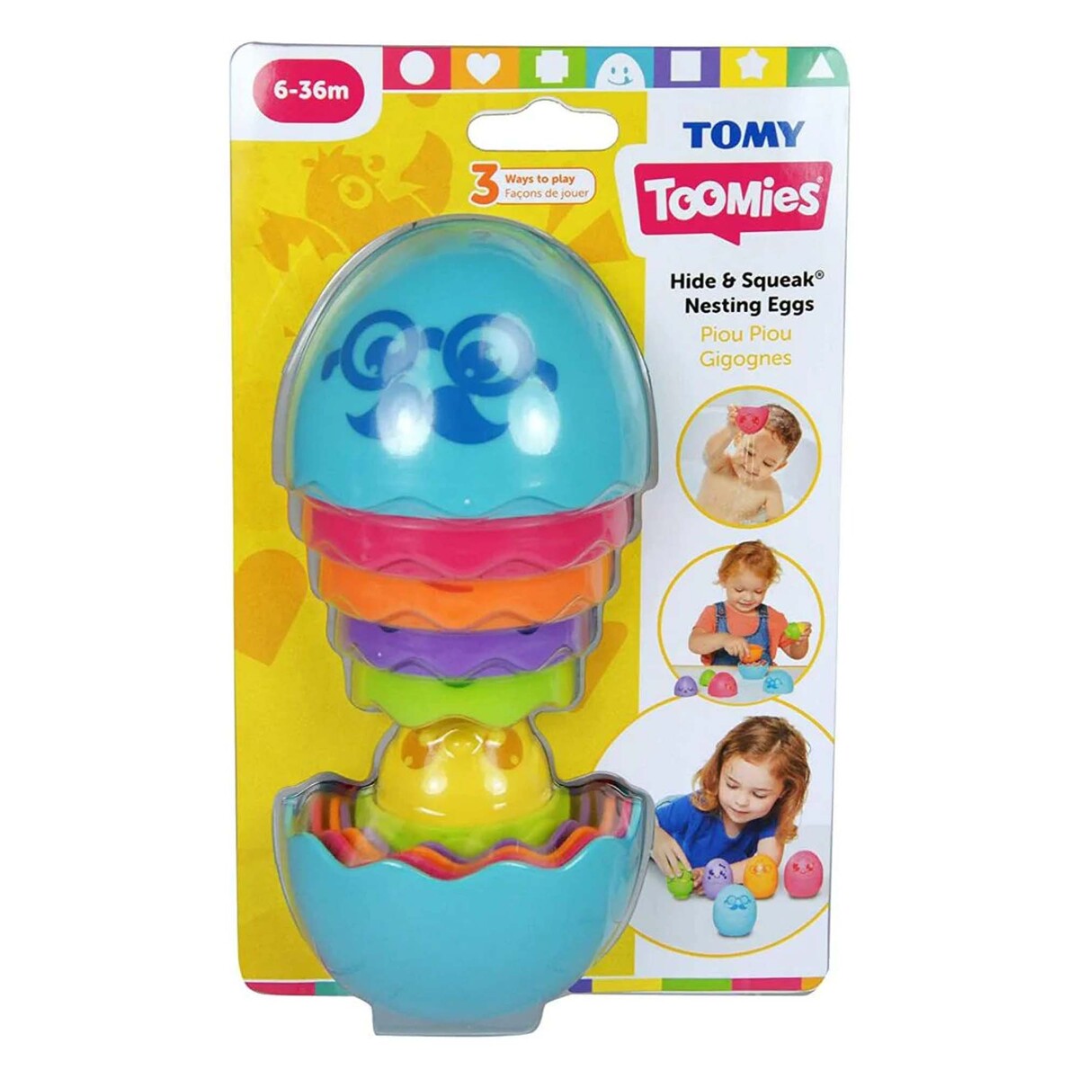 Tomy Toomies Hide & Squeak Nesting Eggs, Multicolor, E73193ZB