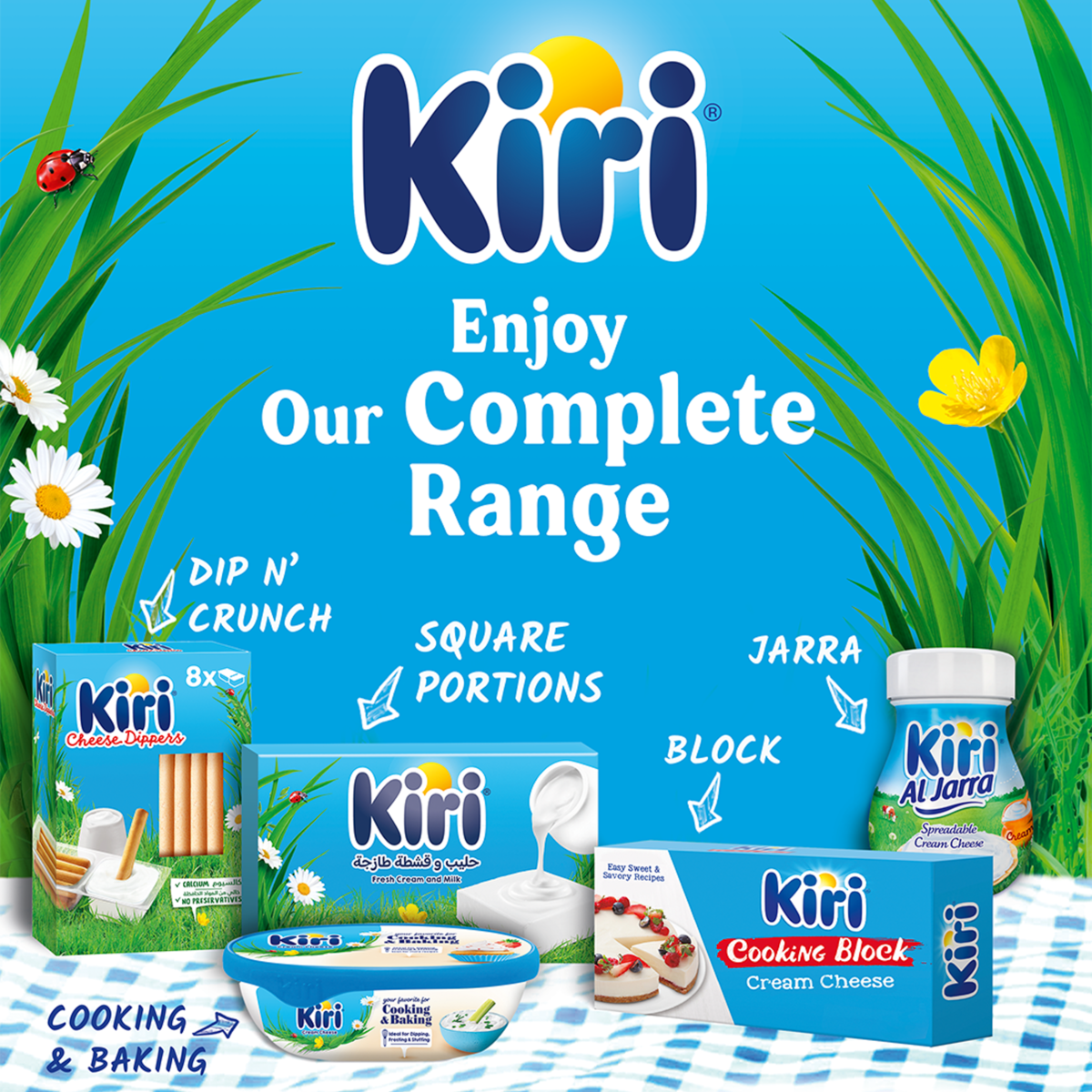 Kiri Dip & Crunch Cream Cheese and Breadstick Snack 4 Pieces 140 g