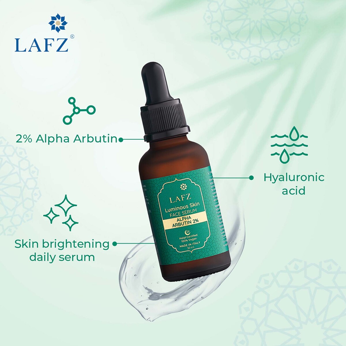 Lafz Luminous Skin Alpha Arbutin Face Serum, 30 ml