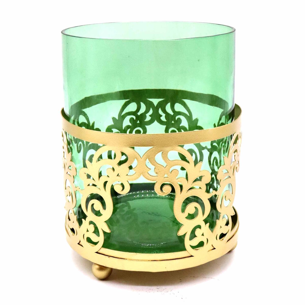 Maple Leaf Tealight Candle Holder Green