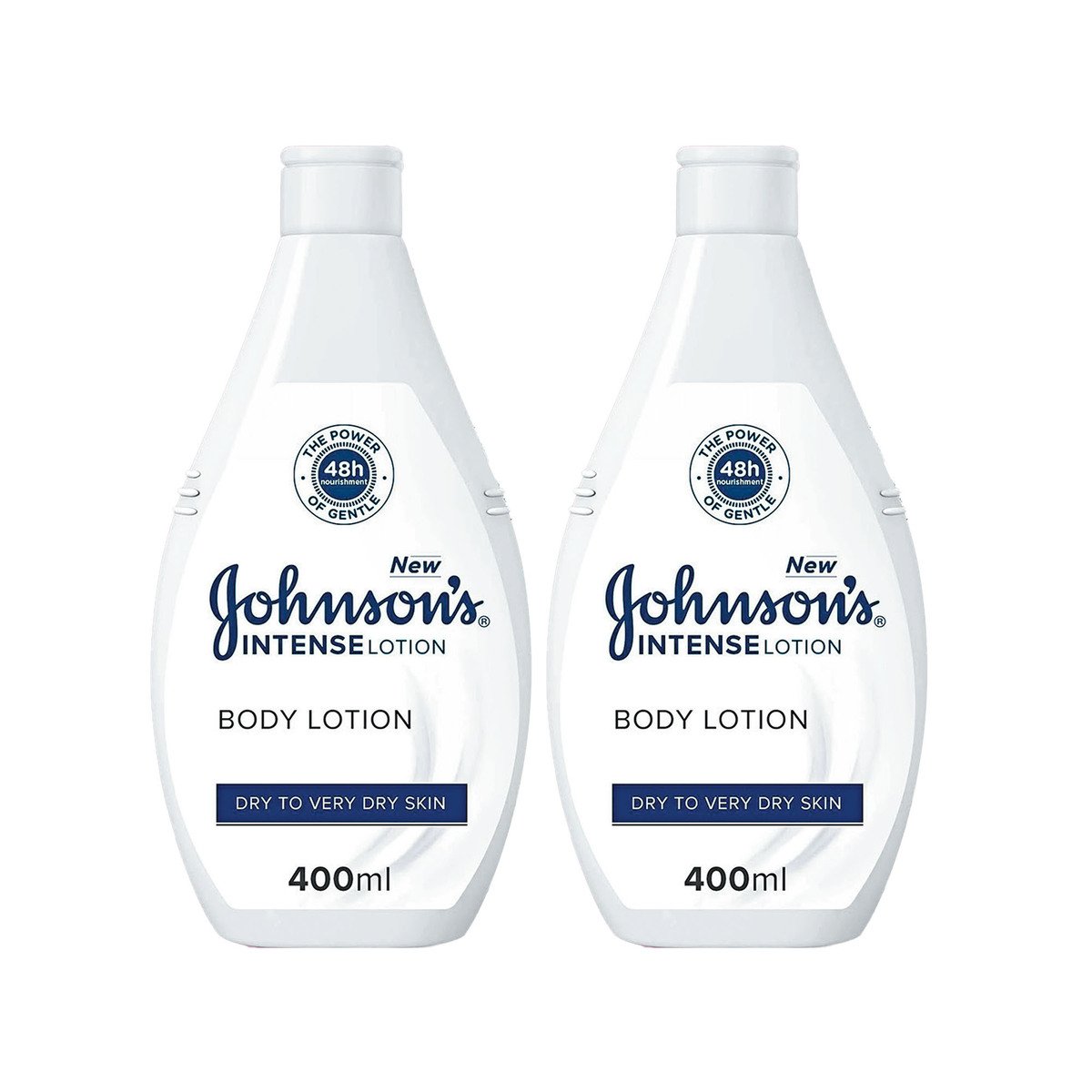 اشتري قم بشراء Johnsons Intense Body Lotion Dry to Very Dry Skin 2 x 400 ml Online at Best Price من الموقع - من لولو هايبر ماركت Body Lotion في الامارات