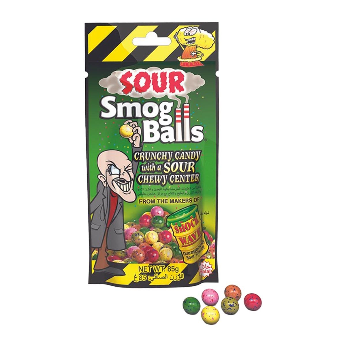 Shock Wave Sour Smog Balls Candy 85 g