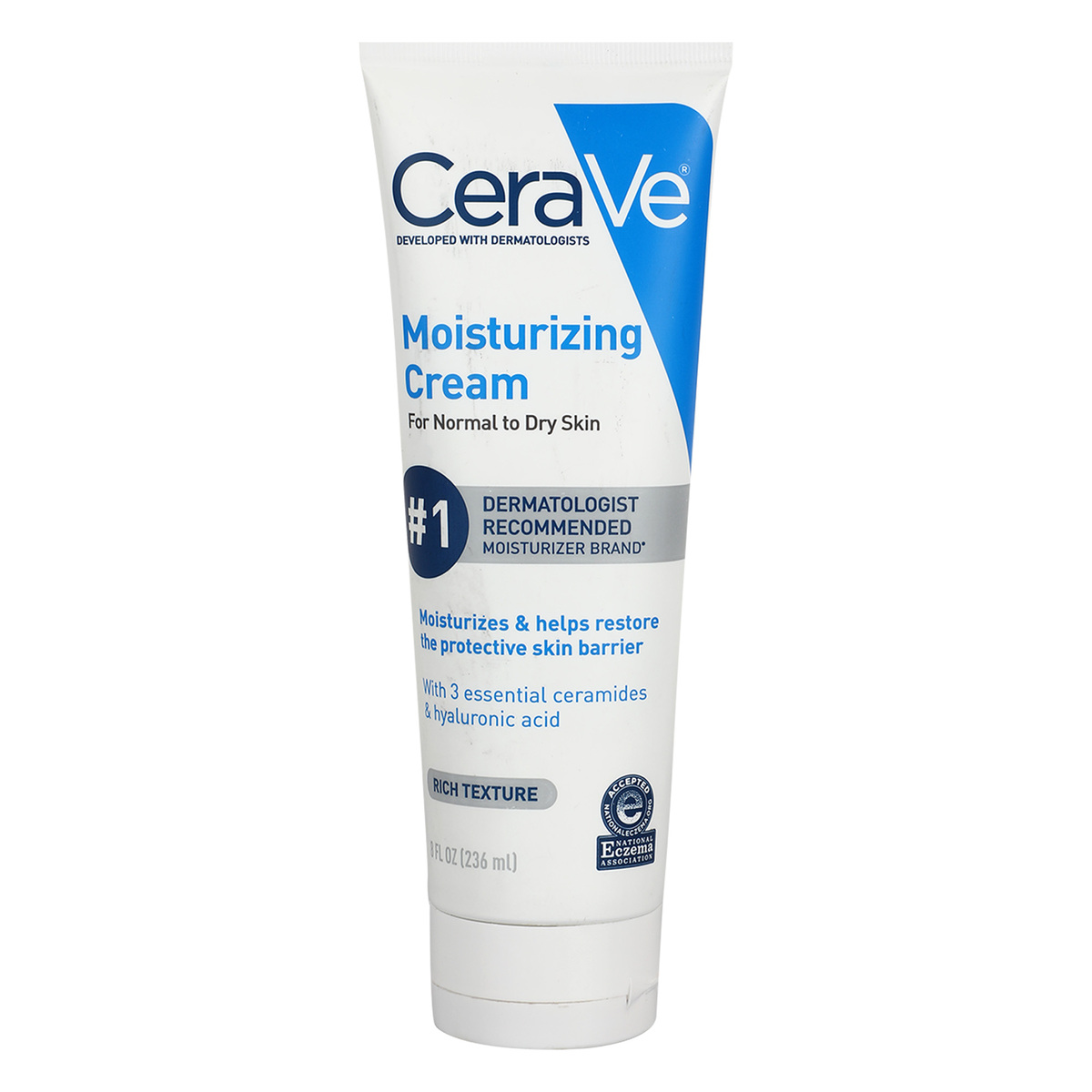 CeraVe Moisturizing Cream for Normal to Dry Skin, Rich Texture, 236 ml