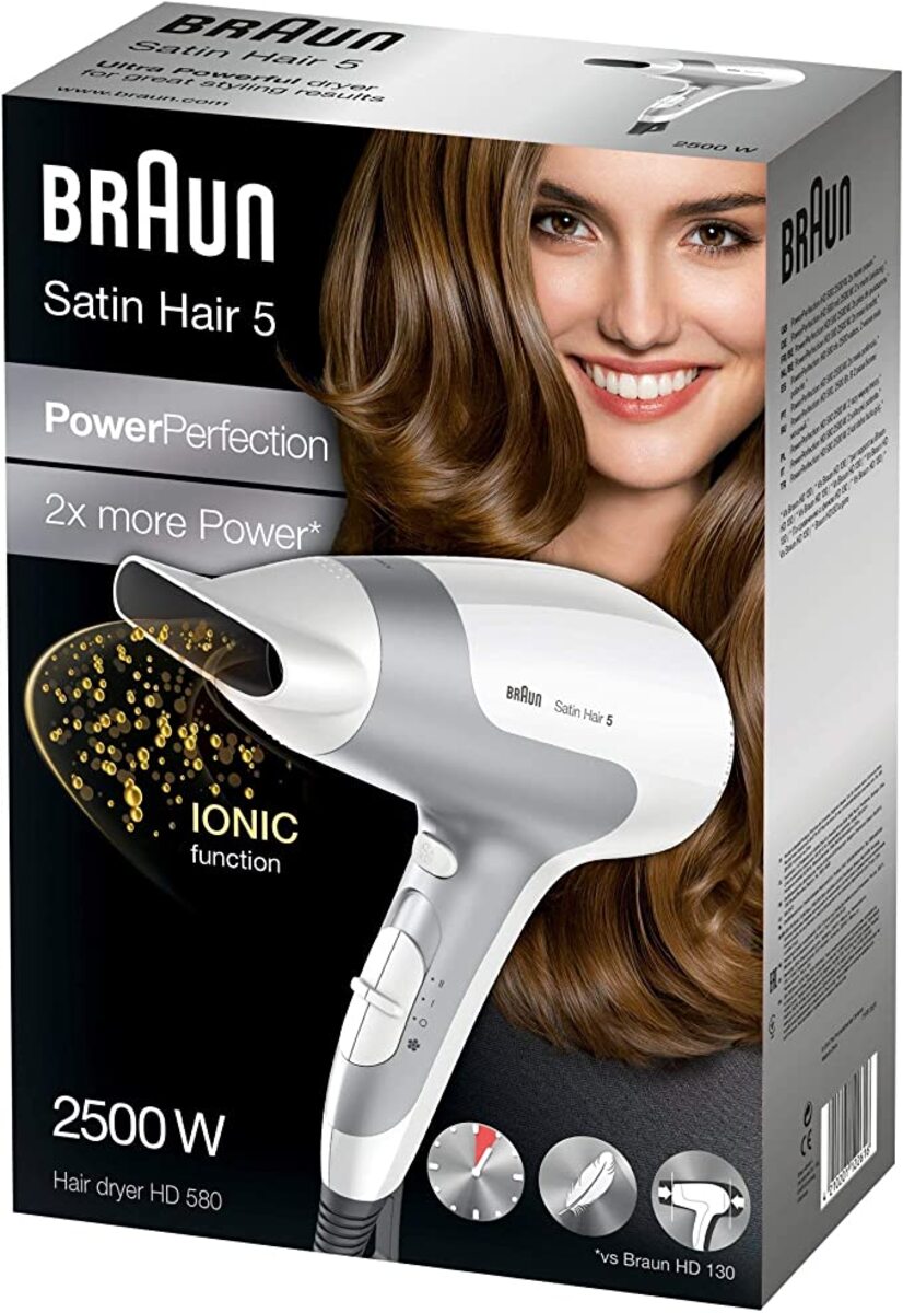 Braun Satin Hair Dryer White/grey
