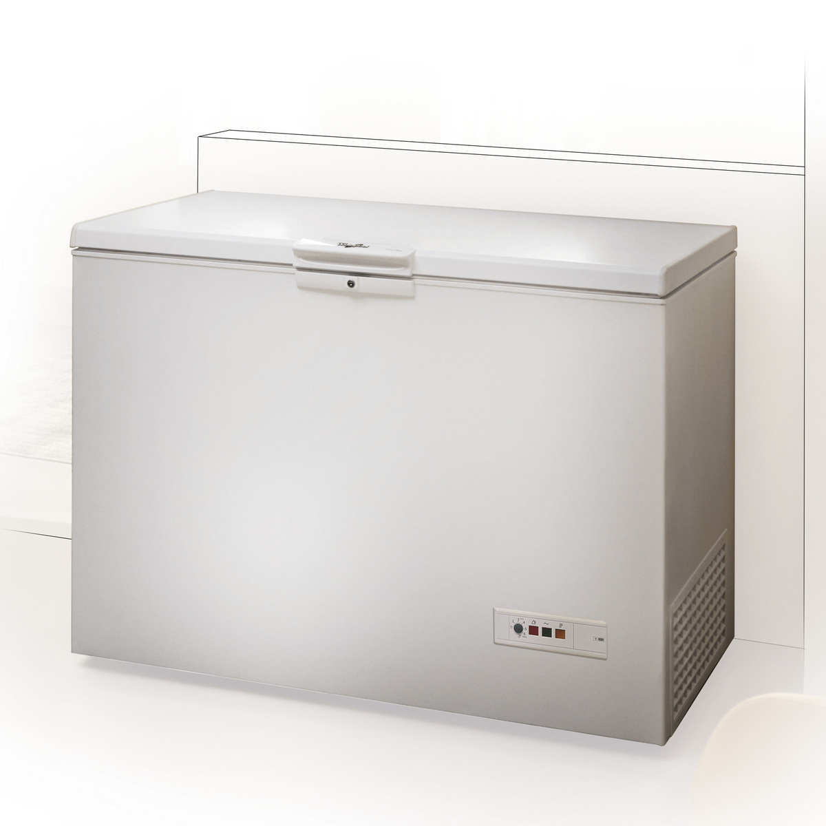 Whirlpool Chest Freezer, 255 L, White, CF340T