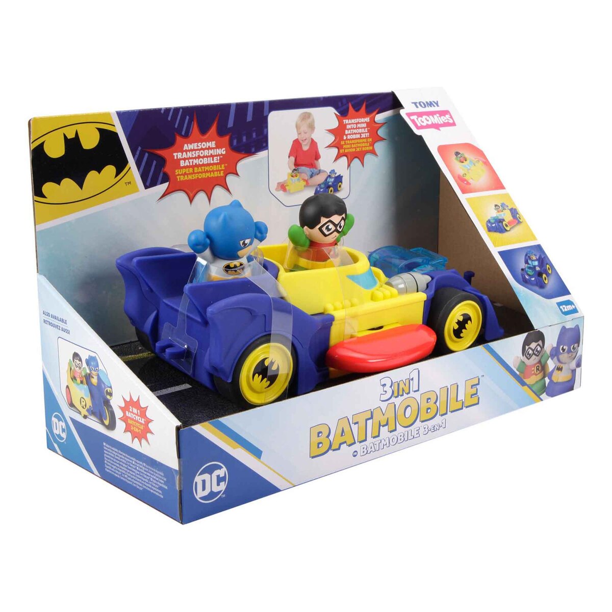 Tomy Toomies DC Comics Batman 3-in-1 Batmobile, Multicolor, E73262