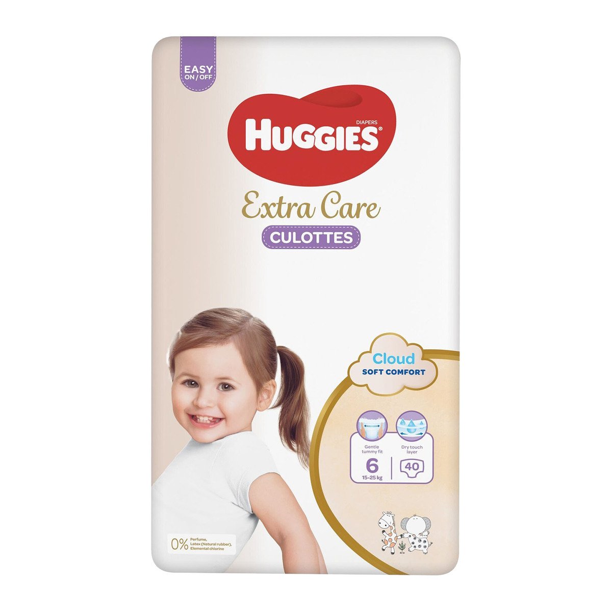 Huggies Extra Care Culottes Diaper Pants Size 6, 15-25kg Value Pack 40 pcs